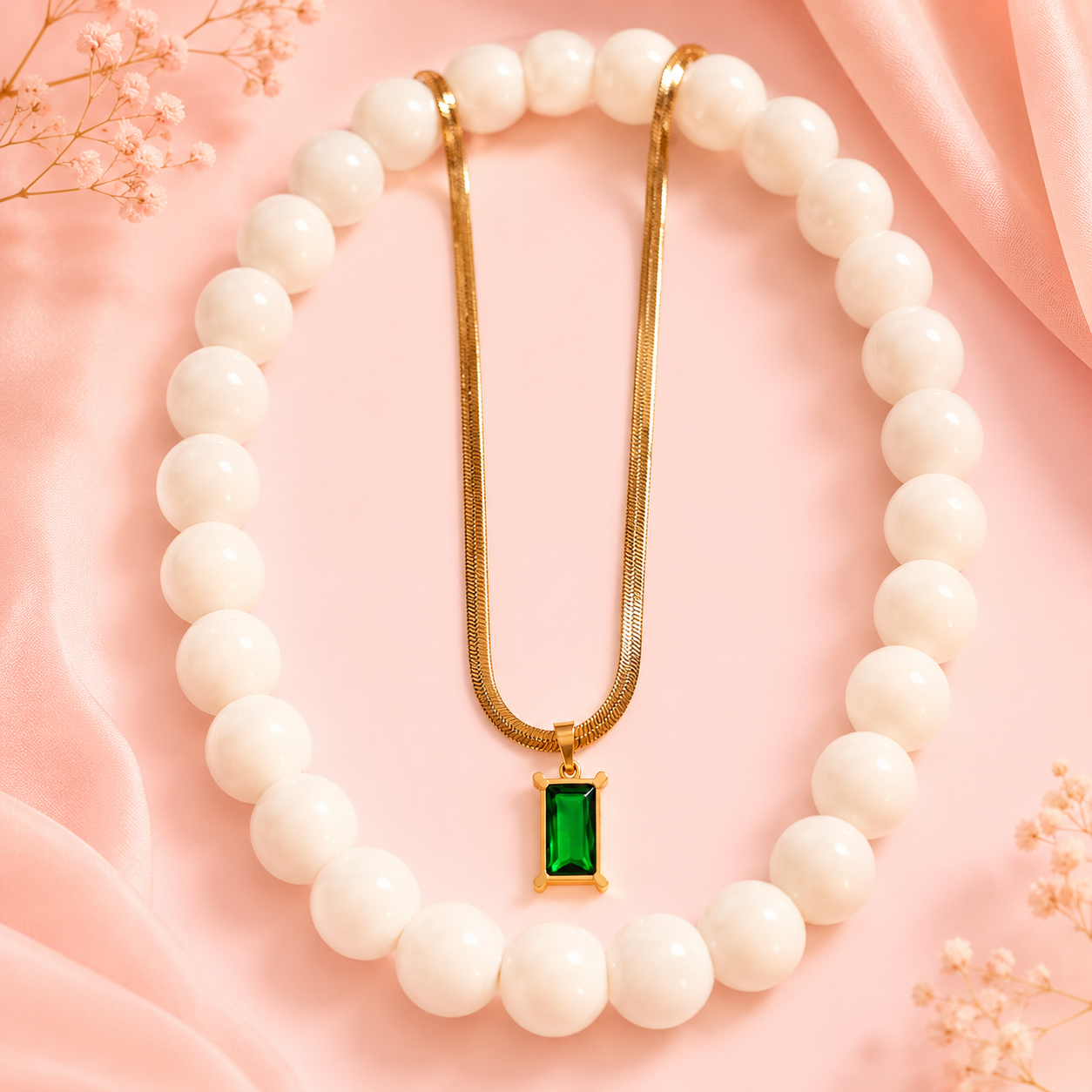 Green Stone Chain
