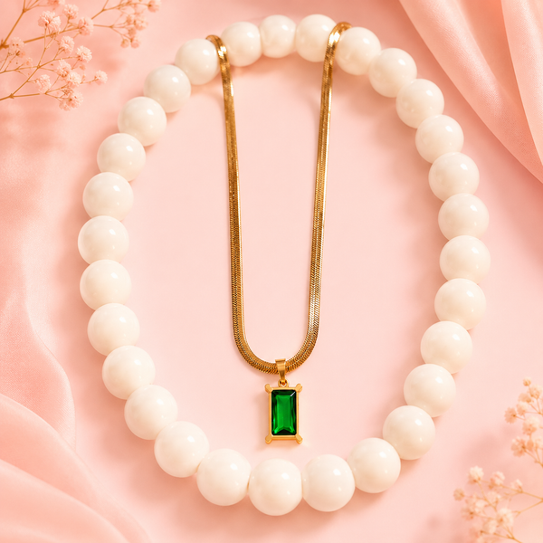 Green Stone Chain